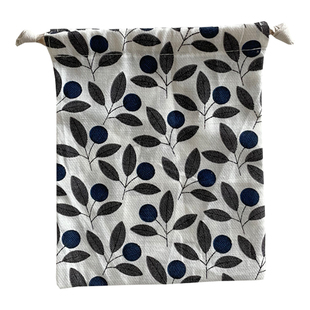 ins复古碎花旅行随身防尘束口袋抽绳清新口罩口红袋小物件收纳袋