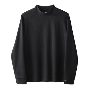 特价 秋冬半高领德绒保暖打底衫织唛标签设计蓄热套头T恤长袖上衣