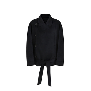 Age of Ascent 都市风格秋冬宽松实穿全羊毛手工双面呢短款大衣