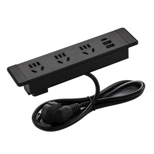 办公桌面嵌入式插座书桌台面内嵌式隐藏电源面板USB充电接口Typec