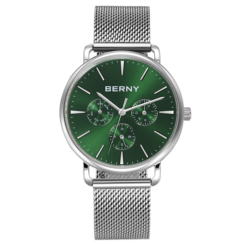 伯尼新款超薄ing风防水石英手表