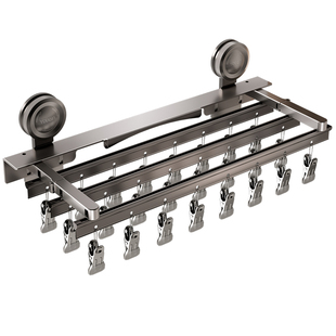 吸盘袜子晾晒架多夹子隐形晾衣架阳台多功能内衣裤挂架晒袜子神器