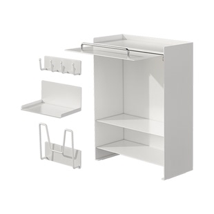 奶油风桌面水杯收纳架咖啡杯马克杯防尘收纳置物架台面水吧收纳柜