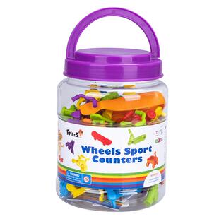 FritzS儿童小手肌颜色形状认知分类配对思维训练轮滑模型早教益智