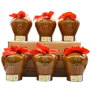 塔牌绍兴黄酒花雕酒三年陈加饭酒手工冬酿酒坛装整箱1.5L*6半干型
