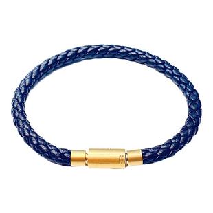 按扣粗2345毫黑皮绳手链串饕餮转运珠替换绳串黄金手绳成品送隔圈