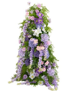 仿真瀑布花场景布置壁挂花墙