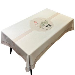 中式桌布古典中国风棉麻茶几桌垫新中式防烫长方形桌布套装加厚