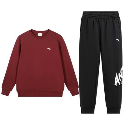 安踏加绒加厚潮流帅气套装男大童