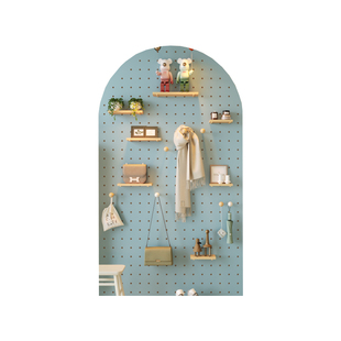 实木洞洞板配件置物架小动物火柴棒diy榉木通用15mm圆孔装饰层板