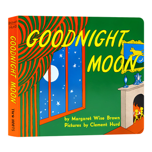 晚安月亮 英文原版绘本 Goodnight Moon 纸板书 廖彩杏书单 亲子启蒙认知读物纸板书 耐撕耐翻 经典经典睡前故事书 0-3-6岁