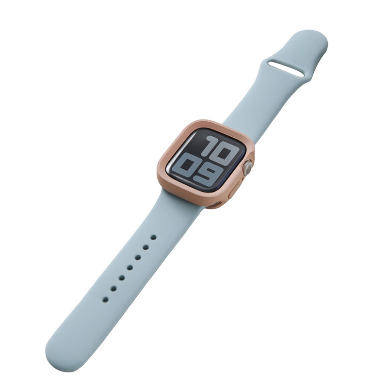 适用s10/S11苹果apple薄荷系手表带ultra/s9硅胶iwatch壳7/8代se2