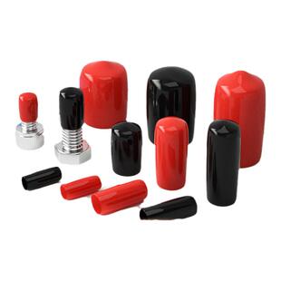 PVC橡胶保护帽外螺纹螺丝保护套丝杆圆形盖帽塑料软管套管帽堵头