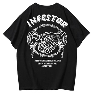 三九木美式重磅街头原创恶魔Tattoos印花潮流bboy短袖纯棉宽松T恤