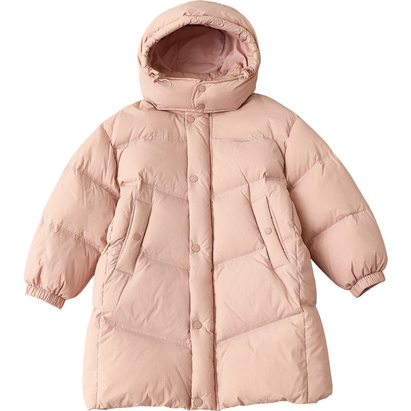 女童羽绒服中长款款加厚宝宝中大童装2025冬季新款亲子外套C4870