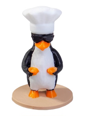创意威廉泰尔企鹅三维树脂摆件