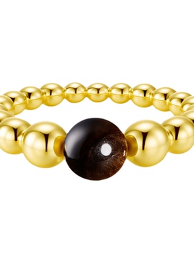 气质时尚精致百搭圆珠戒指