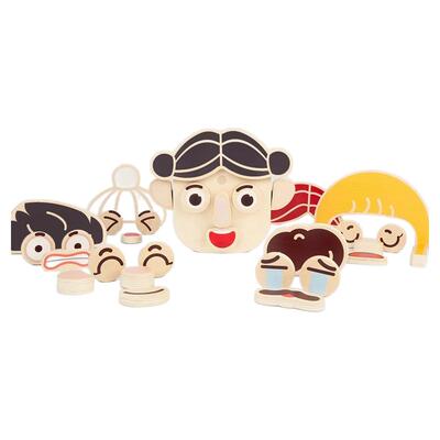 【达人专属】动木园MotiveToys拼了个你我他车车动物五官拼图玩具