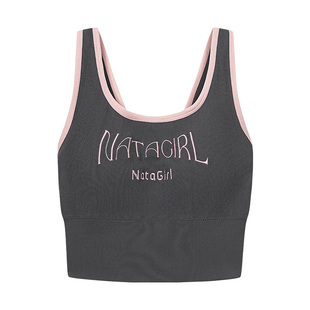 奶糖女孩经典沙漏衣白色背心女运动自带胸垫免穿文胸美背内搭上衣