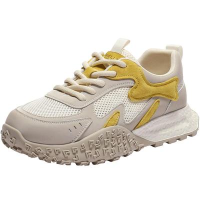 百丽透气网面阿甘德训鞋女2025新款厚底运动休闲鞋子E3B1DCM5