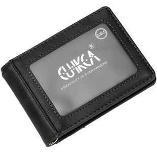 简约钱夹子男短款超薄青年折叠钱包学生休闲韩版money clip钞票夹