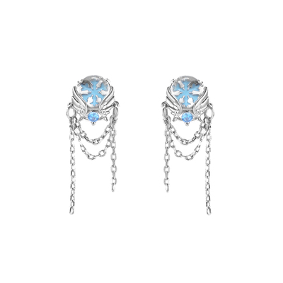 DOACH荧光雪花耳钉耳环925银针