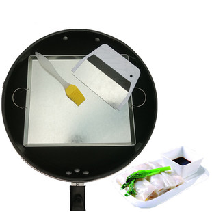 肠粉蒸盘托盘长方形盘蒸肠粉工具白铁制家用拉肠粉盘凉皮盘锣锣