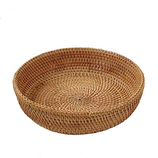 越南藤编水果篮镂空收纳筐客厅家用家居零食糖果茶几田园收纳篮