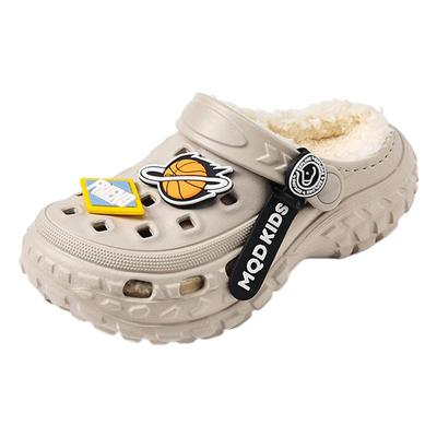 马骑顿冬季儿童棉拖鞋保暖外穿