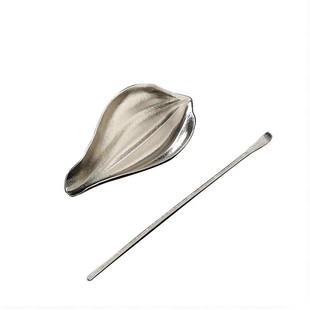 纯钛茶则茶拨两件套茶荷茶勺茶铲分茶器醒茶器茶道六君子茶具配件