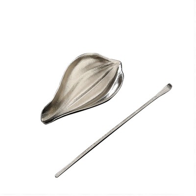 纯钛茶则茶拨两件套茶荷茶勺茶铲