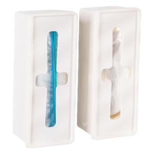 冰箱侧门磁吸式收纳盒十字口桌面杂物整理盒多功能壁挂置地储物盒