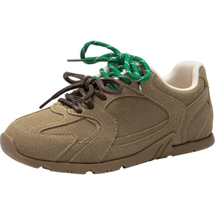 大东德训鞋女鞋2026春季新款时尚休闲简约系带平底低跟圆头Q0301