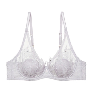 LACLOVER兰卡文性感蕾丝薄文胸内衣曼妙花海红色本命年LC13SW1