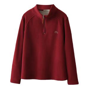 秋冬加绒运动卫衣女2024新款大码胖mm宽松显瘦立领摇粒绒休闲外套