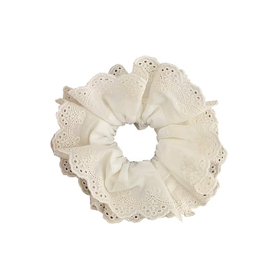 温柔的米杏！美少女蕾丝发圈头饰