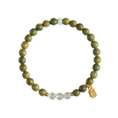 【天然保真】天然绿檀手串