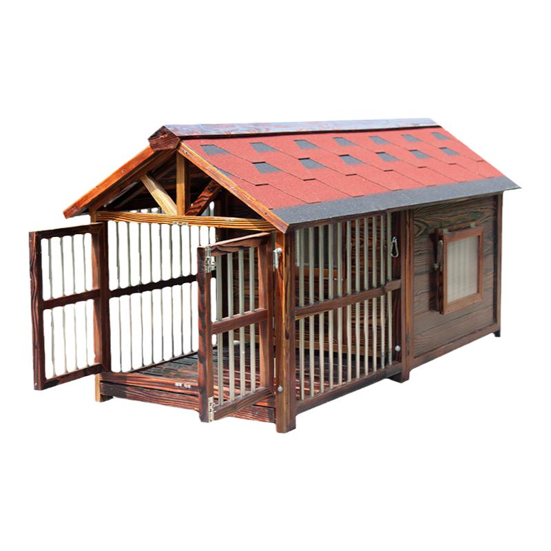 狗窝户外狗屋实木四季通用