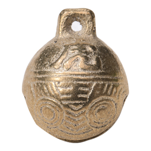 黄铜虎头铃铛diy饰品配件古风吊坠宠物挂饰老式铜铃复古手链挂件