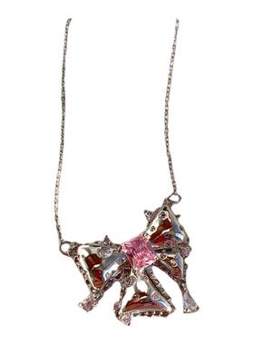 超美的不掉色蝴蝶结锁骨链