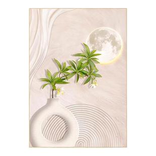 奶油风卧室床头挂画主卧房间装饰画简约高级感美容院艺术墙面壁画