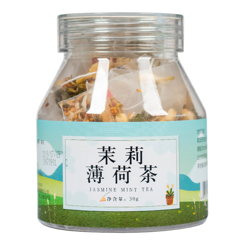 茉莉薄荷茶三清茶清新口气除口臭