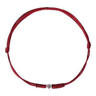 本命年转运珠红绳女手链情侣款碎银几两手链红色手绳男款足银手串