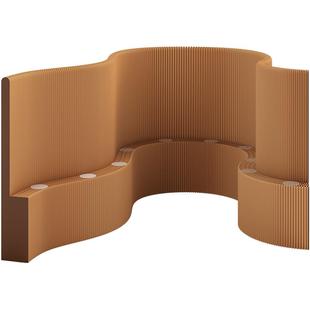 十八纸风琴隔断屏风办公室玄关隔档分隔轻廊纸墙挡板直播背景移动