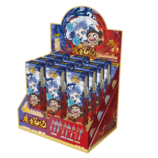 卡游文具 哪吒之魔童闹海中性笔彩莲版黑色子弹头按动0.5mm签字笔高颜值挂坠圆珠笔正版盲盒笔学生专用水笔