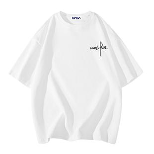 NASA STUSY美式高街2025新款夏装男款上衣服情侣潮牌男士短袖T恤