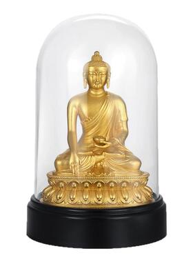 阿弥陀佛车载家居门店招财保平安菩萨摆件3D浮雕纯铜鎏金兴业装饰