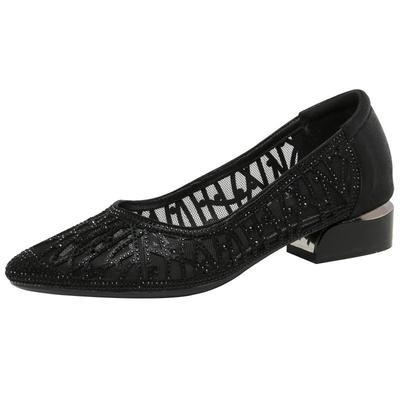 低跟舒适网面鞋时尚优雅镂空网纱