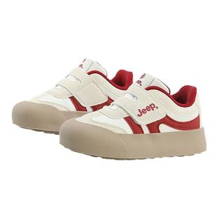 jeep吉普童鞋儿童板鞋秋冬新款皮面防水软底防滑男童休闲运动鞋子