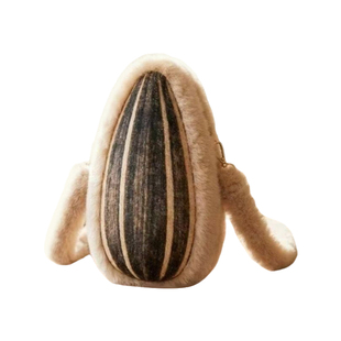 新款巨型瓜子斜挎包儿童可爱毛绒大容量单肩包女孩子玩偶公仔礼物